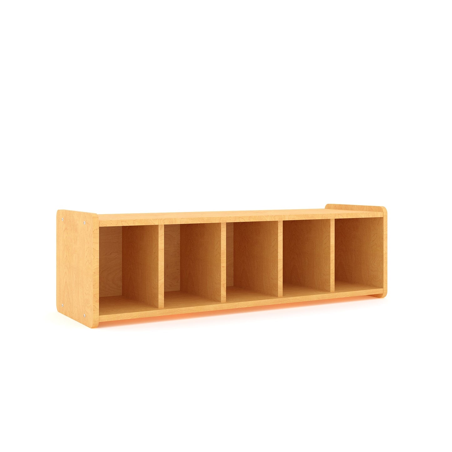 Tot Mate 5 - Compartment Book Cubby Bench with Integrated Seating 46"W x 15"D x 14"H Assembled (TOT - TM2185A) - SchoolOutlet