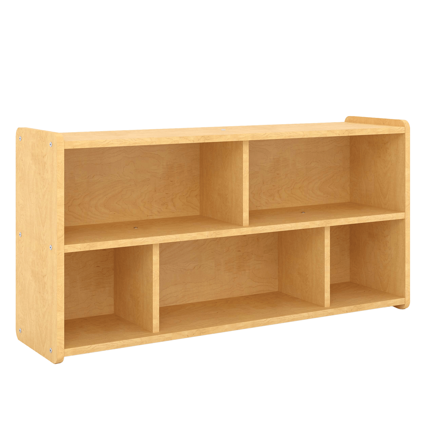 Tot Mate Pre - Assembled 5 - Compartment Daycare Cube Storage Shelf 46"W x 12"D x 23.5"H (TOT - TM2201A) - SchoolOutlet
