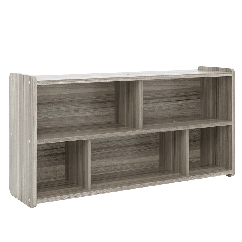 Tot Mate Pre - Assembled 5 - Compartment Daycare Cube Storage Shelf 46"W x 12"D x 23.5"H (TOT - TM2201A) - SchoolOutlet