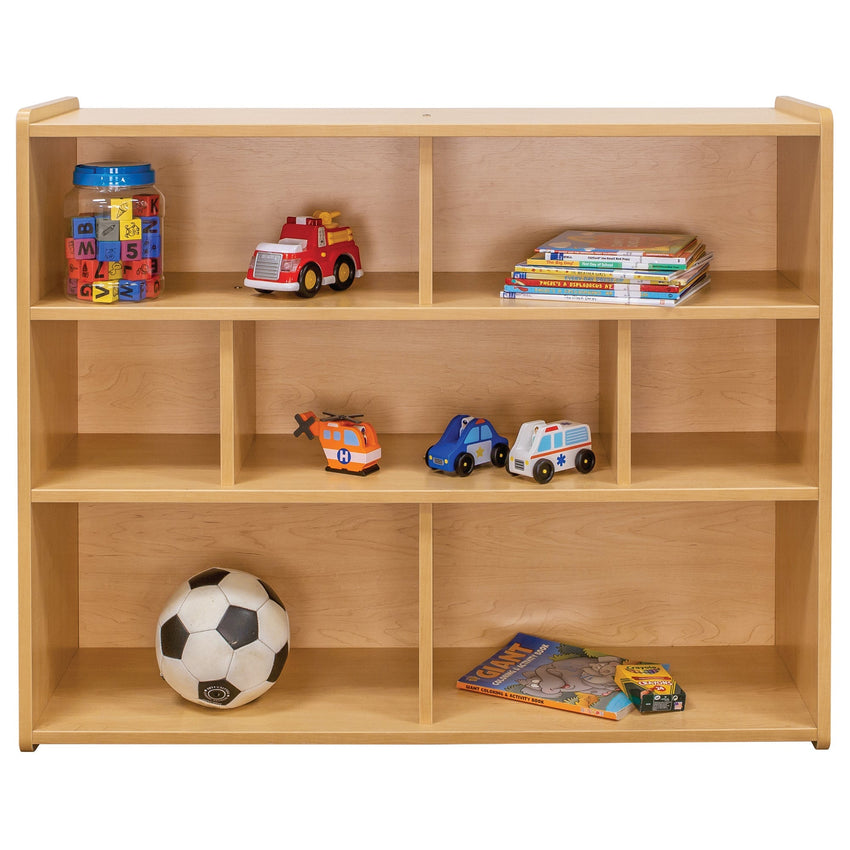 Tot Mate 7 - Compartment School - Age Cube Storage Shelf 46"W x 15"D x 37.5"H Unassemble (TOT - TM2206R) - SchoolOutlet