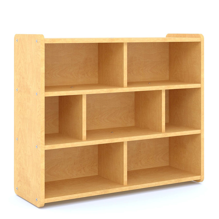 Tot Mate Pre - Assembled 7 - Compartment Small Kids' Cube Storage Shelf 36"W x 12"D x 30"H (TOT - TM2207A) - SchoolOutlet