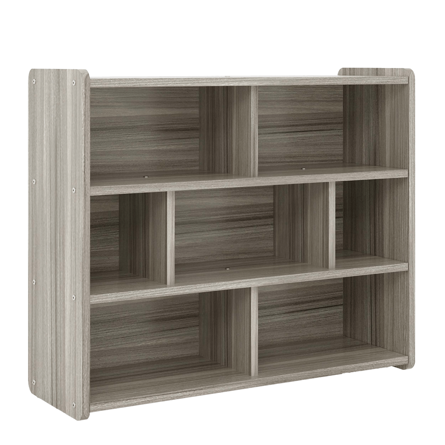 Tot Mate Pre - Assembled 7 - Compartment Small Kids' Cube Storage Shelf 36"W x 12"D x 30"H (TOT - TM2207A) - SchoolOutlet