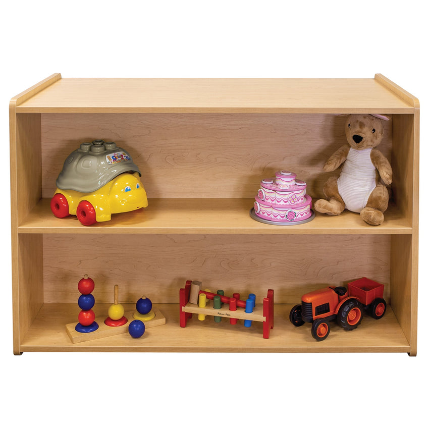 Tot Mate 2 - Level Double - Sided Preschool Island Storage Shelf 46"W x 23.5"D x 30.5"H Assembled (TOT - TM2226A) - SchoolOutlet