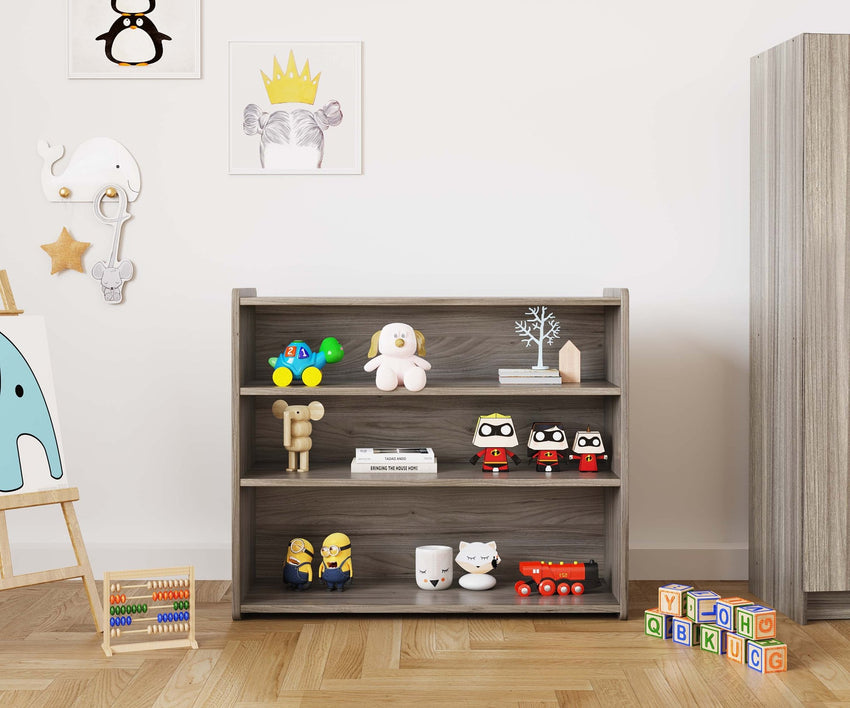 Tot Mate Large 3 - Tier School - Age Open Storage Shelf 46"W x 15"D x 37.5"H Unassemble (TOT - TM2306R) - SchoolOutlet