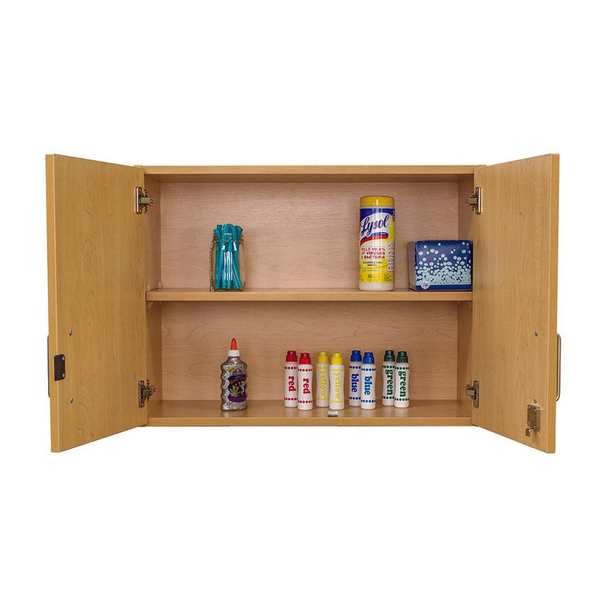 Tot Mate Small 2 - Level Locking Wall Storage Cabinet 30"W x 14.5"D x 22.5"H Assembled (TOT - TM2313A) - SchoolOutlet