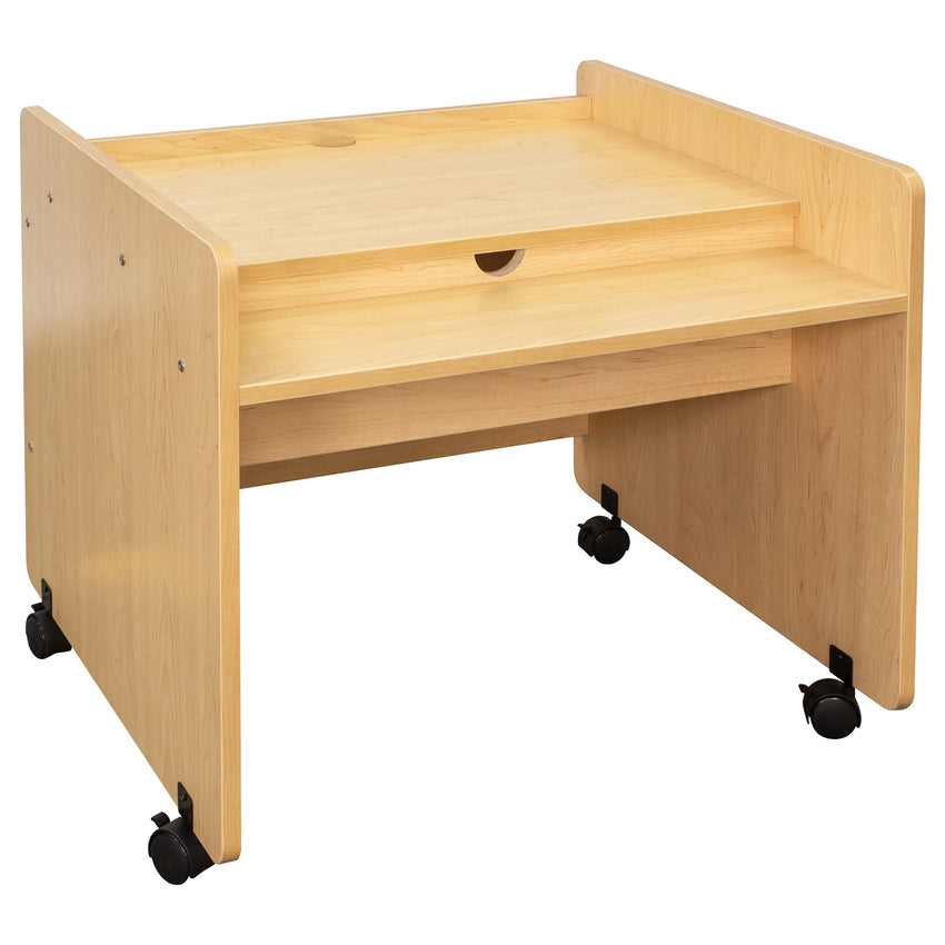 Tot Mate Multi - Level Mobile Technology and Activity Desk 30"W x 27.5"D x 26"H Assembled (TOT - TM2321A) - SchoolOutlet