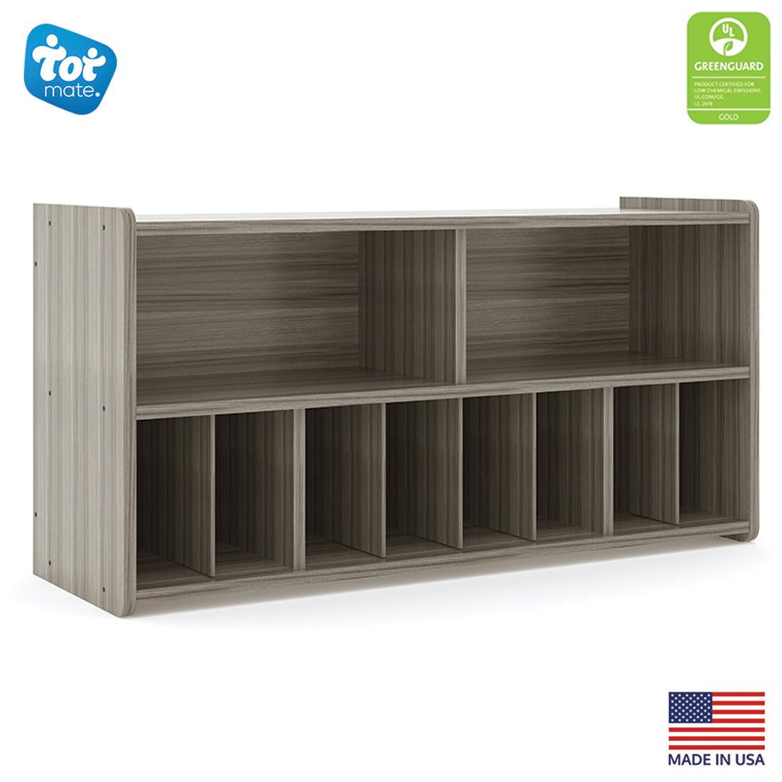 Tot Mate Multi - Compartment Wall Diaper Storage Cabinet 46"W x 15"D x 23.5"H Assembled (TOT - TM2336A) - SchoolOutlet