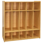 Tot Mate 3 - Tier Preschool Floor Locker with 5 Sections & Shoe Cubbies 46