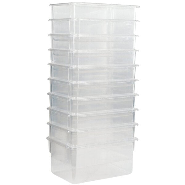 Tot Mate Small Translucent Storage Bins - 10 Pack (TOT - TM7518R.S0000) - SchoolOutlet