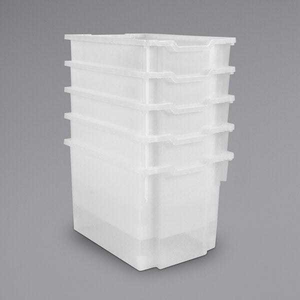 Tot Mate Large Translucent Storage Bins - 5 Pack (TOT - TM7523R.S0000) - SchoolOutlet