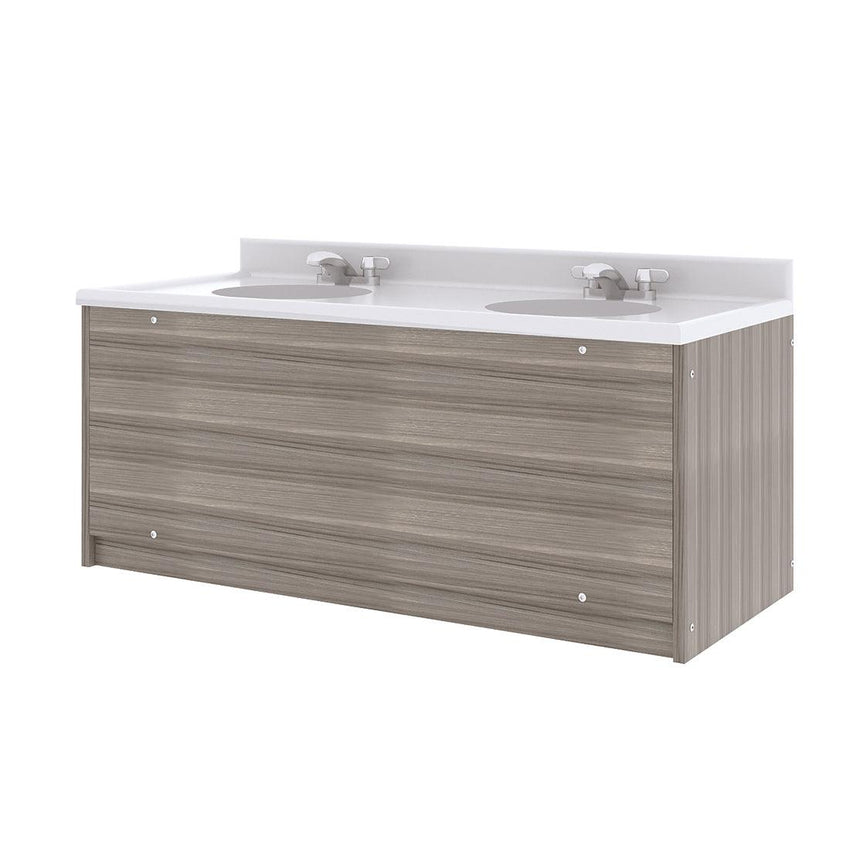 Tot Mate Kids' Floor Mount Double Bathroom Vanity with Sink 49"W x 21"D x 24"H (TOT - TM8352R) - SchoolOutlet