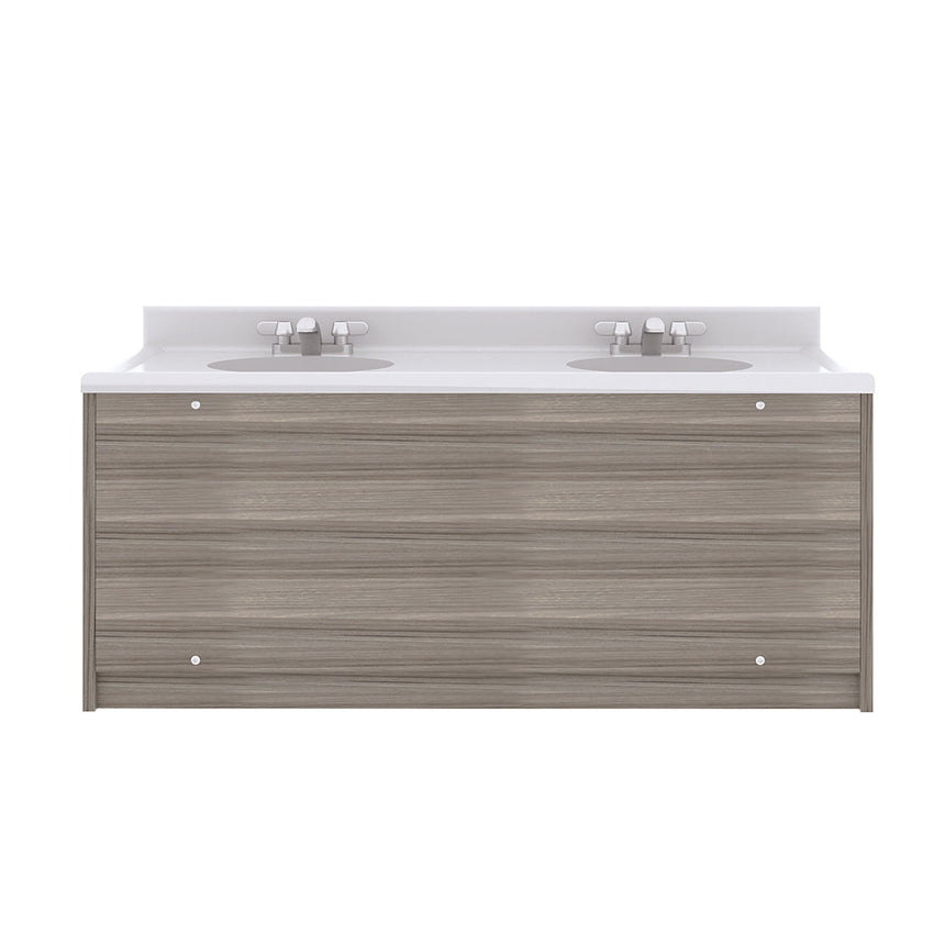 Tot Mate Kids' Floor Mount Double Bathroom Vanity with Sink 49"W x 21"D x 24"H (TOT - TM8352R) - SchoolOutlet