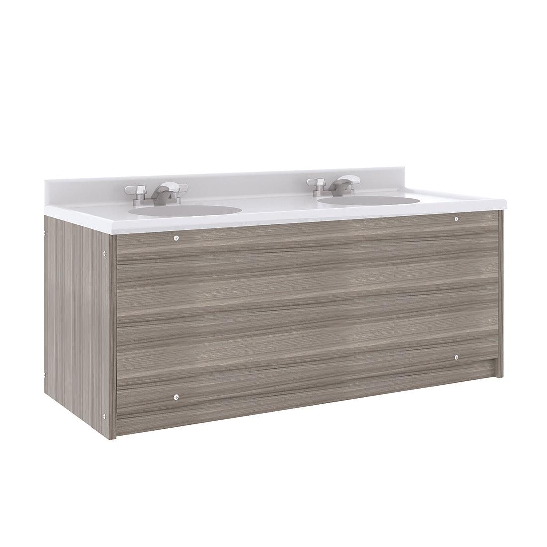 Tot Mate Kids' Floor Mount Double Bathroom Vanity with Sink 49"W x 21"D x 24"H (TOT - TM8352R) - SchoolOutlet