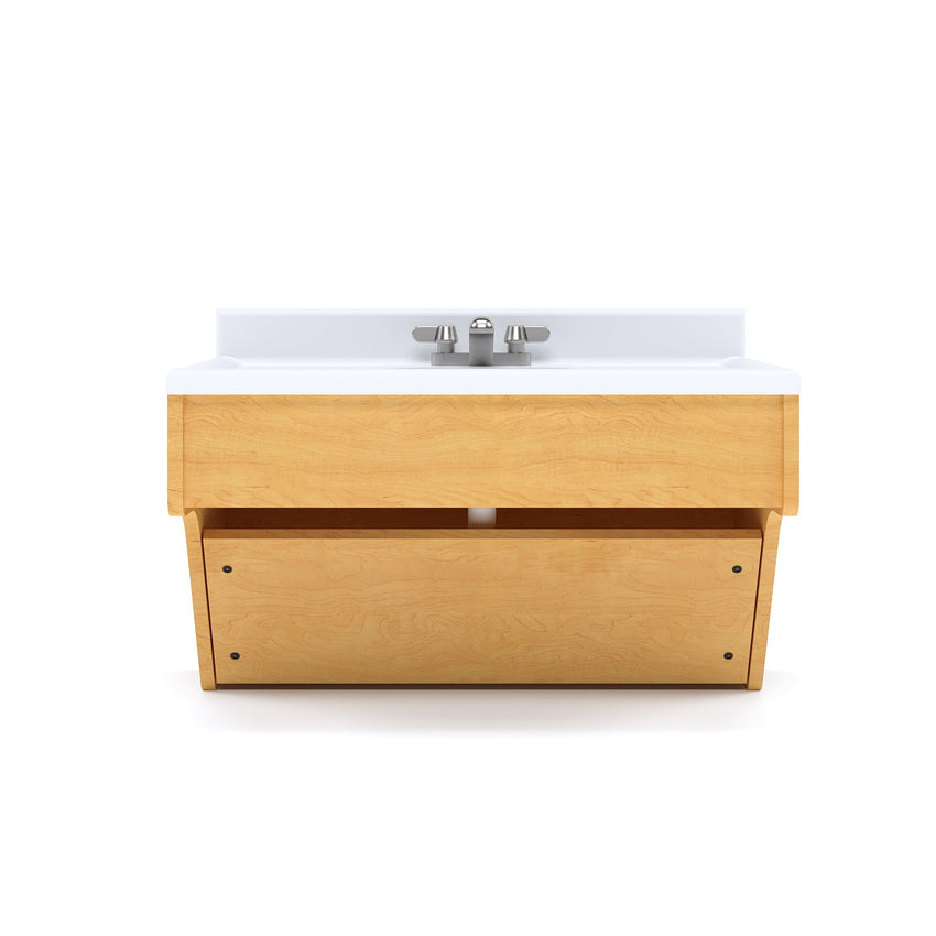 Tot Mate Kids' Wall - Mount Bathroom Vanity with Sink 31"W x 21"D x 21.5"H (TOT - TM8360R) - SchoolOutlet
