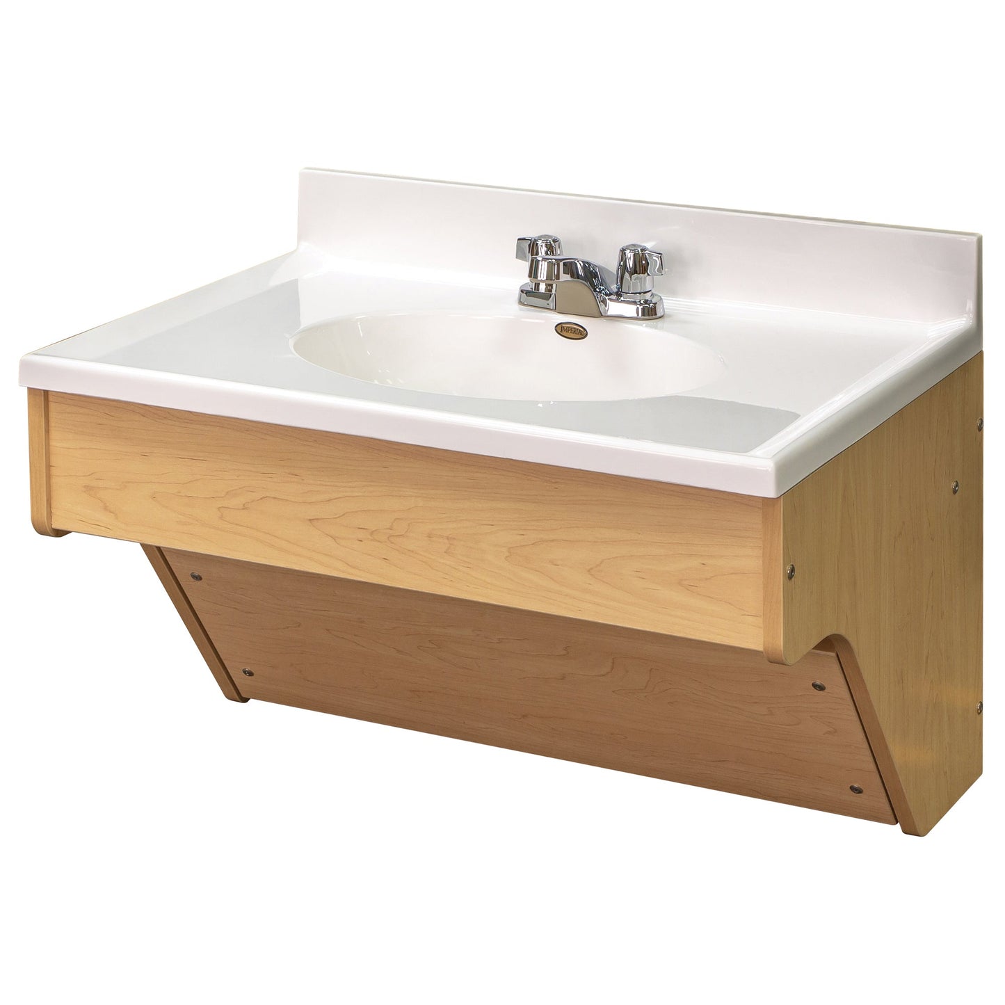 Tot Mate Kids' Wall - Mount Bathroom Vanity with Sink 31"W x 21"D x 21.5"H (TOT - TM8360R) - SchoolOutlet