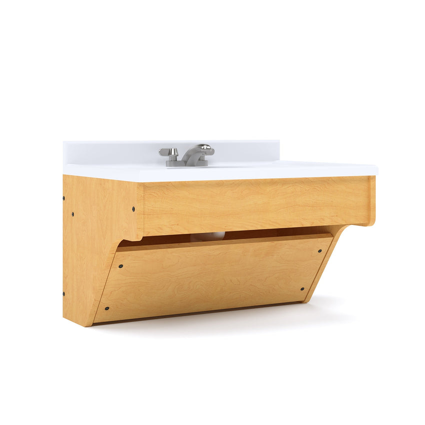Tot Mate Kids' Wall - Mount Bathroom Vanity with Sink 31"W x 21"D x 21.5"H (TOT - TM8360R) - SchoolOutlet