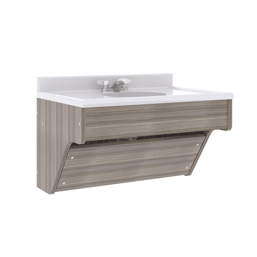 Tot Mate Kids' Wall - Mount Bathroom Vanity with Sink 31"W x 21"D x 21.5"H (TOT - TM8360R) - SchoolOutlet
