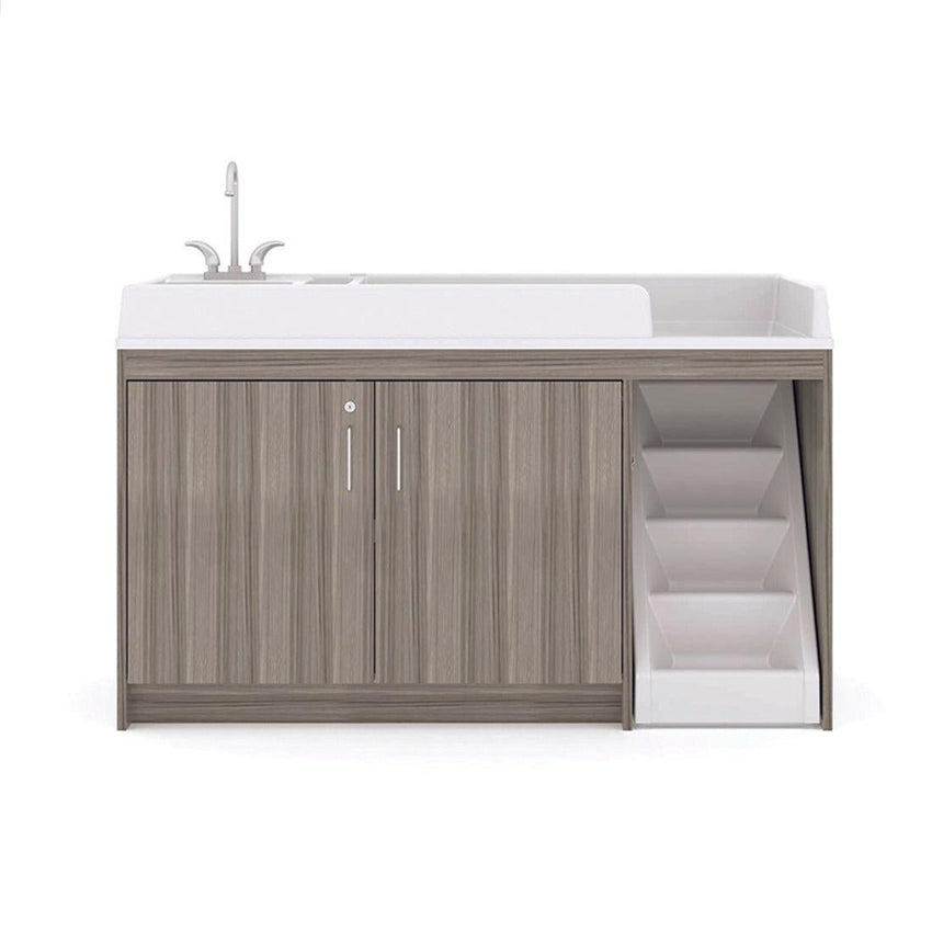 Tot Mate Toddler Walkup Changing Table with Sink & Stairs (Right - Side Stairs) 59.5"W x 23.5"D x 37.5"H (TOT - TM8520A) - SchoolOutlet