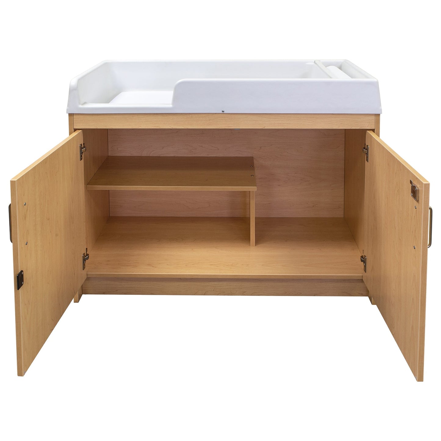 Tot Mate Baby Changing Table with Lockable Storage 47"W x 23.5"D x 37.5"H (TOT - TM8530A) - SchoolOutlet