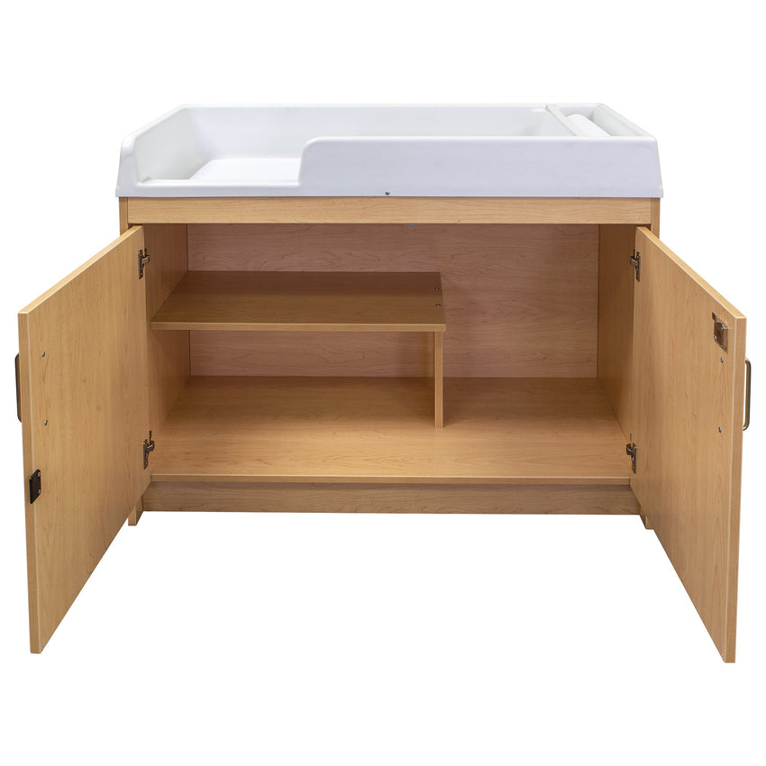 Tot Mate Baby Changing Table with Lockable Storage 47"W x 23.5"D x 37.5"H (TOT - TM8530A) - SchoolOutlet