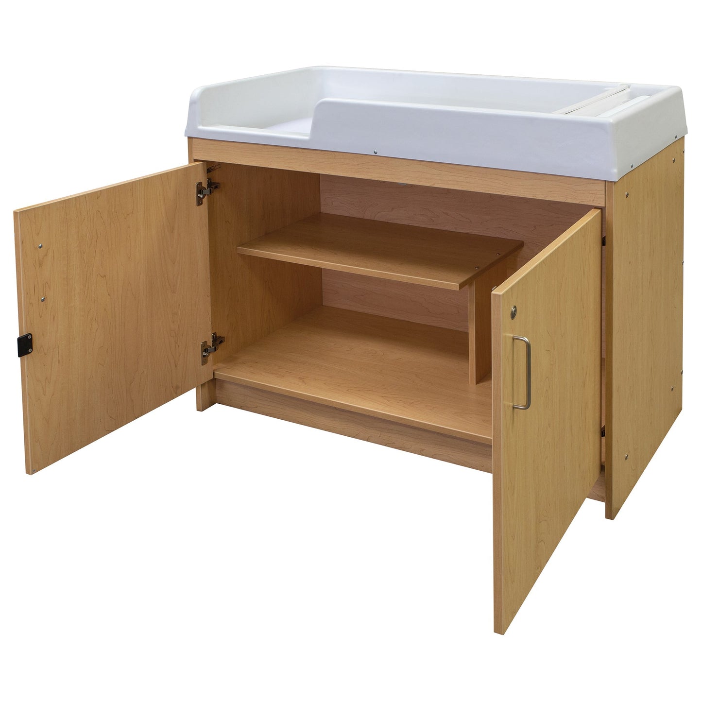 Tot Mate Baby Changing Table with Lockable Storage 47"W x 23.5"D x 37.5"H (TOT - TM8530A) - SchoolOutlet