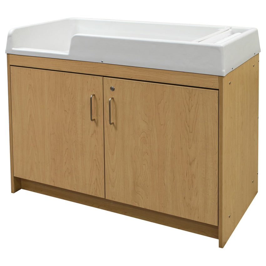 Tot Mate Baby Changing Table with Lockable Storage 47"W x 23.5"D x 37.5"H (TOT - TM8530A) - SchoolOutlet