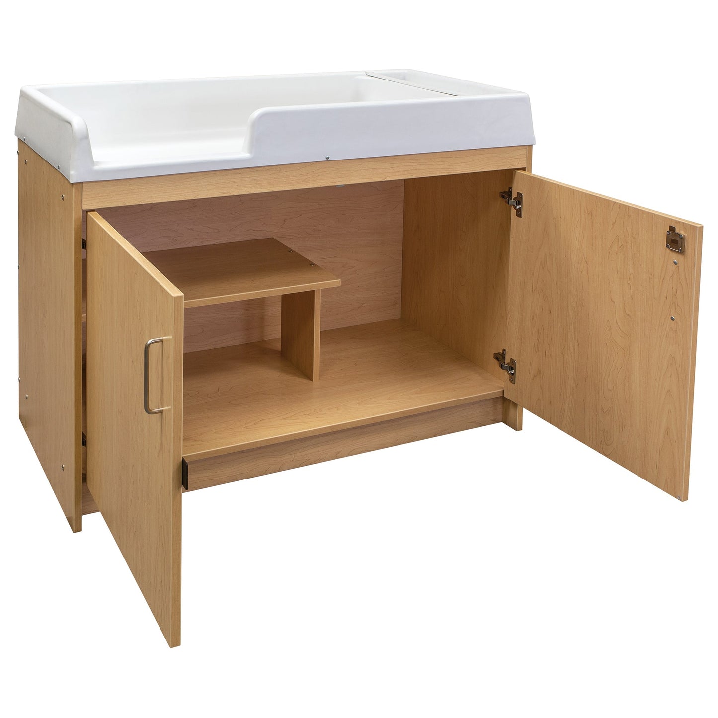 Tot Mate Baby Changing Table with Lockable Storage 47"W x 23.5"D x 37.5"H (TOT - TM8530A) - SchoolOutlet