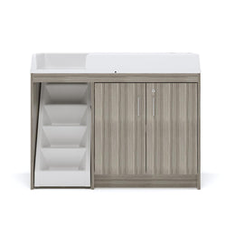 Tot Mate Toddler Walkup Changing Table with Stairs & Lockable Storage 47"W x 23.5"D x 37.5"H (TOT-TM8534A)