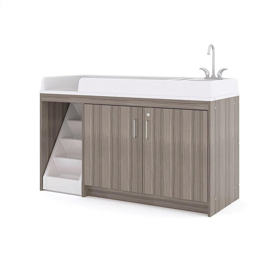 Tot Mate Toddler Walkup Changing Table with Sink & Stairs (Left - Side Stairs) 59.5"W x 23.5"D x 37.5"H (TOT - TM8543A) - SchoolOutlet