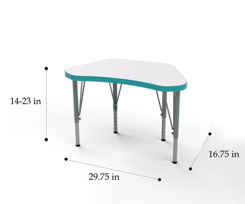 Versa Tot Mate Preschool Wing Desk - Small 29.75"W x 16.75"D x 14" - 23"H (TOT - TM9530R) - SchoolOutlet
