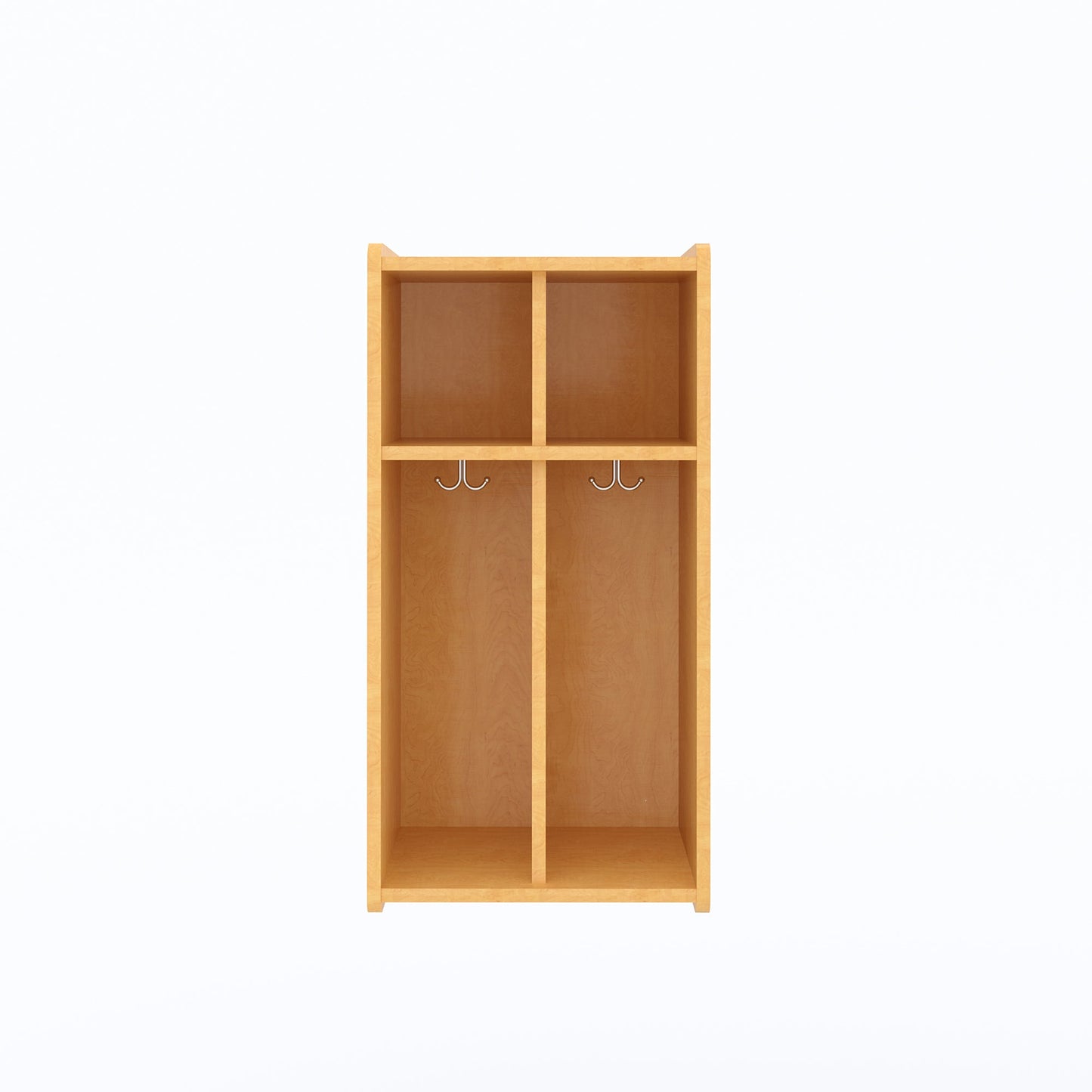 Tot Mate 2 - Section Wall Locker with Cubbies & Hooks 19"W x 15"D x 37.5"H Assembled (TOT - TML401A) - SchoolOutlet