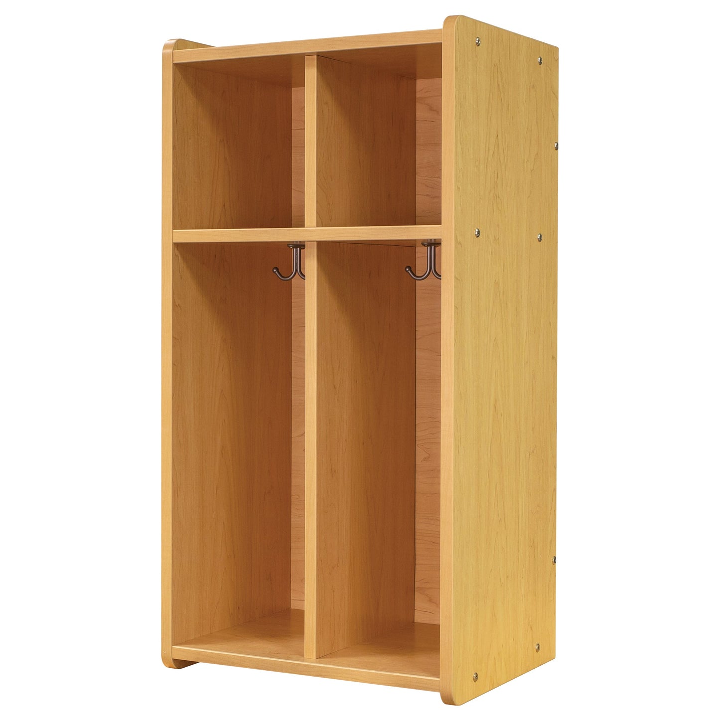 Tot Mate 2 - Section Wall Locker with Cubbies & Hooks 19"W x 15"D x 37.5"H Assembled (TOT - TML401A) - SchoolOutlet