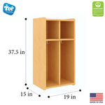Tot Mate 2 - Section Wall Locker with Cubbies & Hooks 19