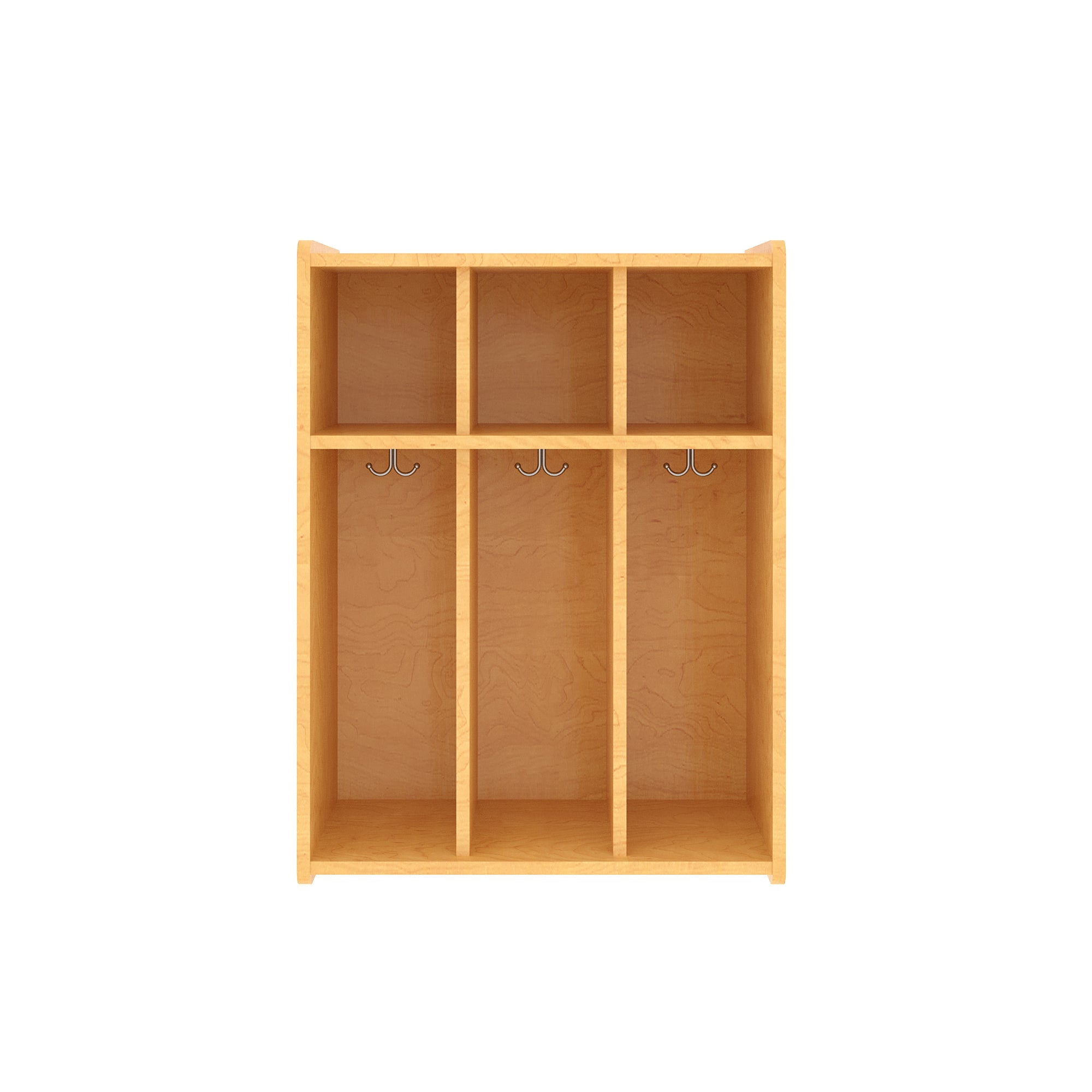 Tot Mate 3-Section Wall Locker with Cubbies & Hooks 28