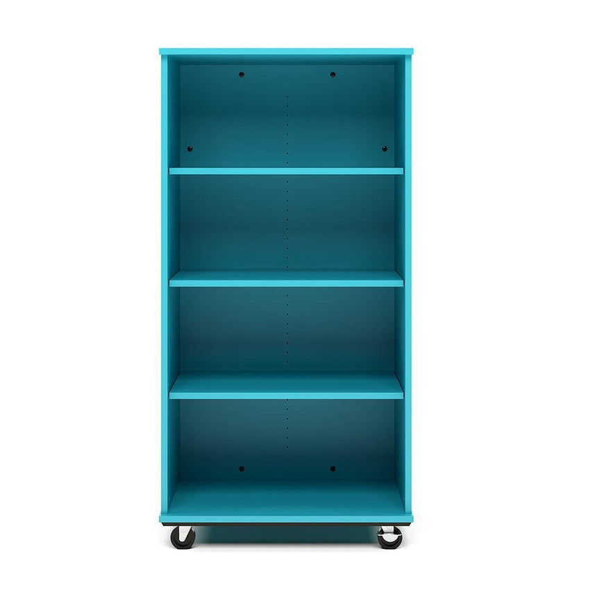 Tot Mate Mobile Bookshelf with Dry Erase Back - 4 Shelves 30"W x 23"D x 60"H (TOT - TMM511A) - SchoolOutlet