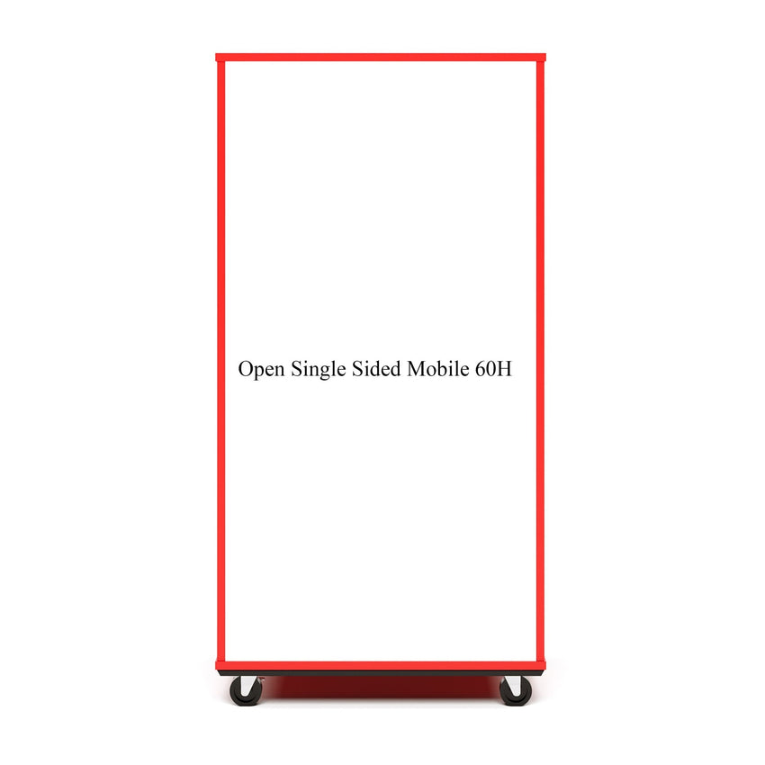 Tot Mate Mobile Bookshelf with Dry Erase Back - 4 Shelves 30"W x 23"D x 60"H (TOT - TMM511A) - SchoolOutlet