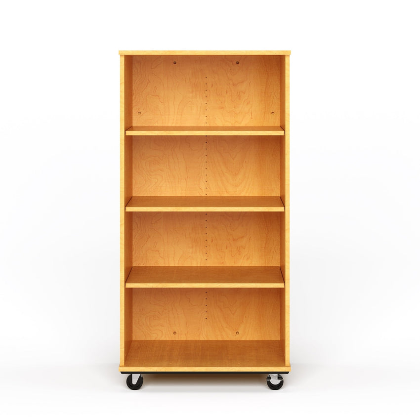 Tot Mate Mobile Bookshelf with Dry Erase Back - 4 Shelves 30"W x 23"D x 60"H (TOT - TMM511A) - SchoolOutlet