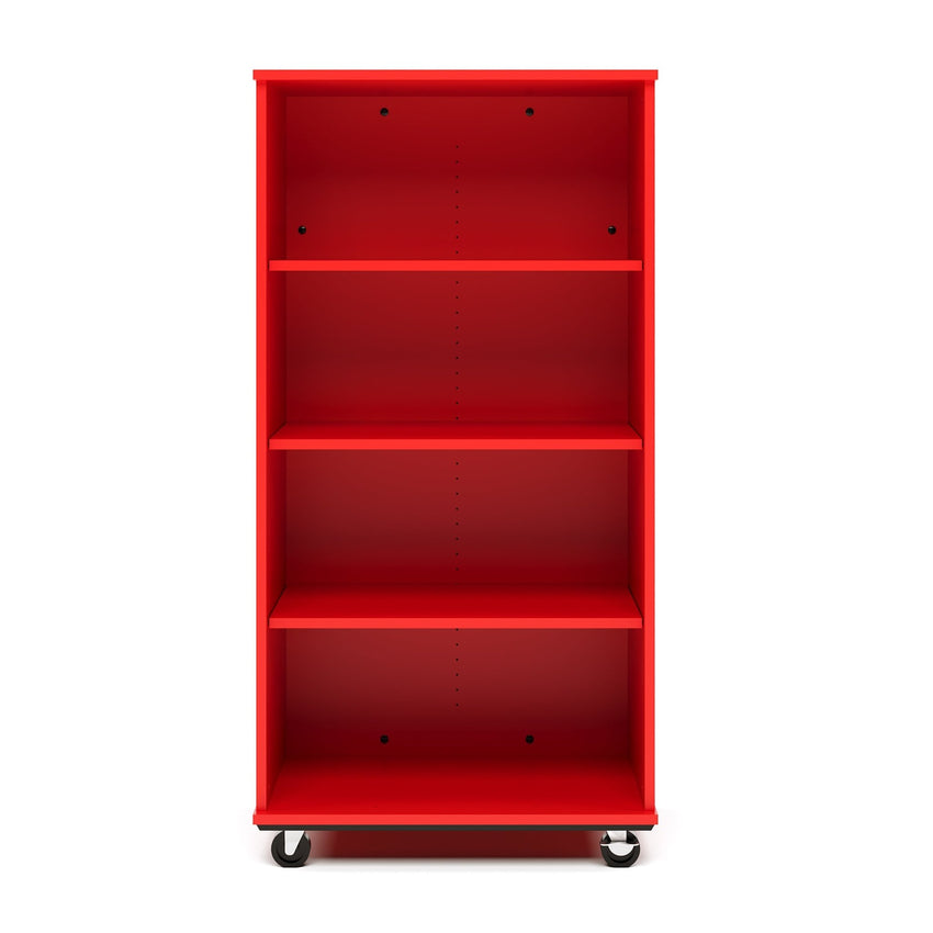 Tot Mate Mobile Bookshelf with Dry Erase Back - 4 Shelves 30"W x 23"D x 60"H (TOT - TMM511A) - SchoolOutlet