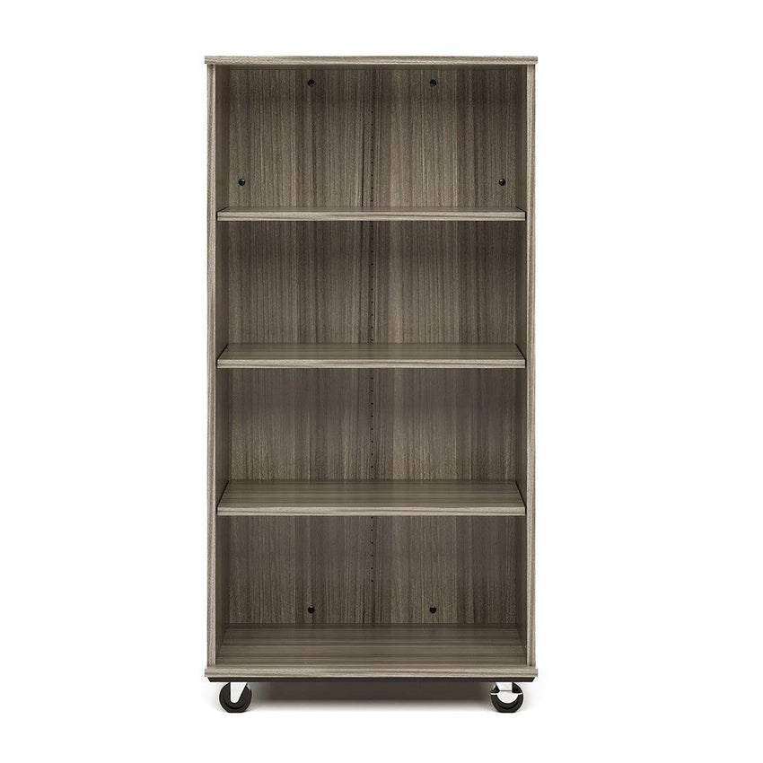 Tot Mate Mobile Bookshelf with Dry Erase Back - 4 Shelves 30"W x 23"D x 60"H (TOT - TMM511A) - SchoolOutlet