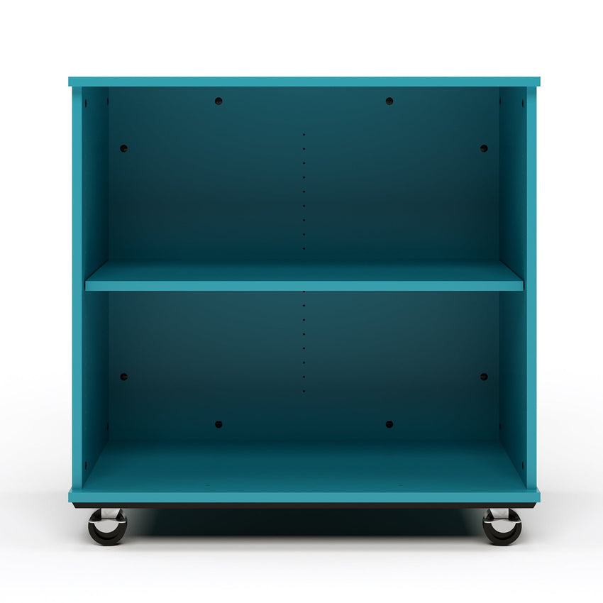 Tot Mate Mobile Bookshelf with Dry Erase Back - 2 Shelves 36"W x 23"D x 36"H (TOT - TMM512A) - SchoolOutlet