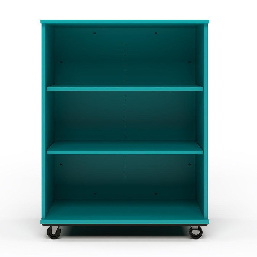 Tot Mate Mobile Bookshelf with Dry Erase Back - 3 Shelves 36"W x 23"D x 48"H (TOT - TMM513A) - SchoolOutlet
