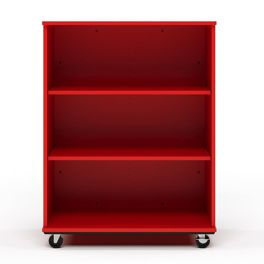 Tot Mate Mobile Bookshelf with Dry Erase Back - 3 Shelves 36"W x 23"D x 48"H (TOT - TMM513A) - SchoolOutlet