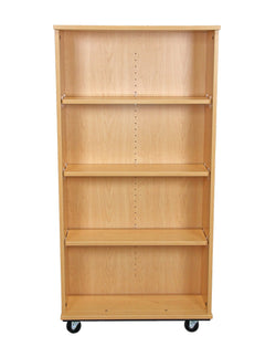 Tot Mate Double-Sided Mobile Bookshelf with 4 Shelves 30"W x 23"D x 60"H (TOT-TMM611A)