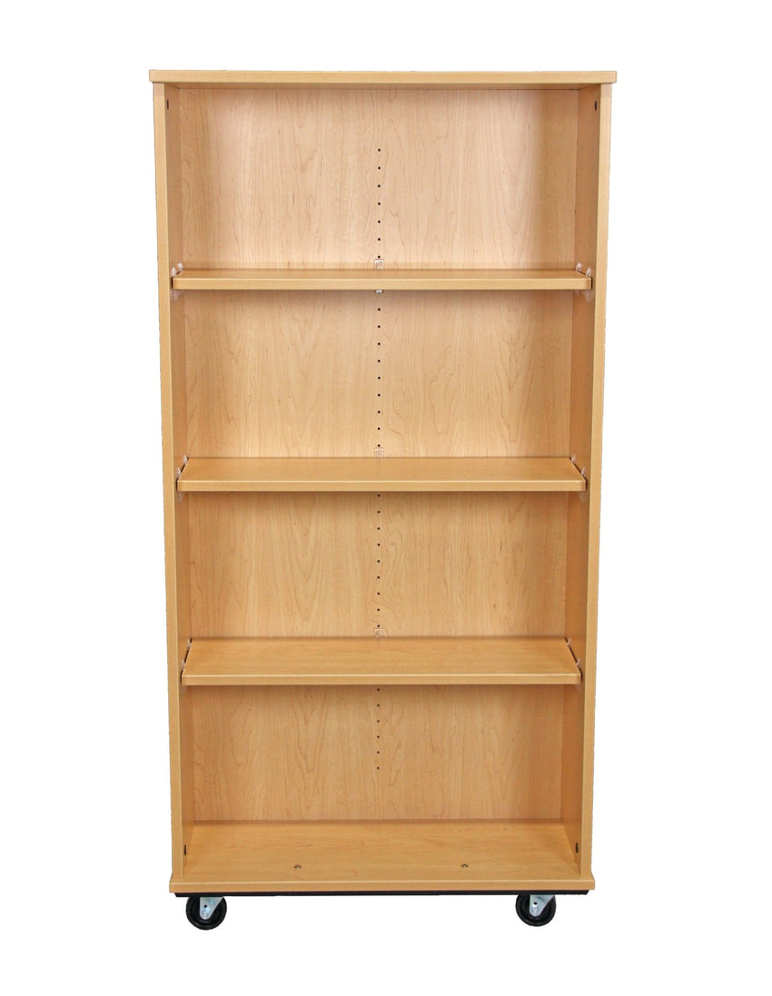 Tot Mate Double - Sided Mobile Bookshelf with 4 Shelves 30"W x 23"D x 60"H (TOT - TMM611A) - SchoolOutlet