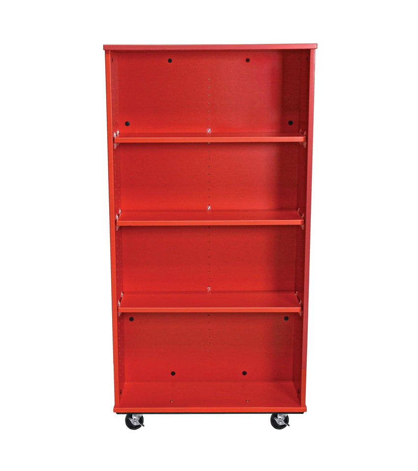 Tot Mate Double - Sided Mobile Bookshelf with 4 Shelves 30"W x 23"D x 60"H (TOT - TMM611A) - SchoolOutlet