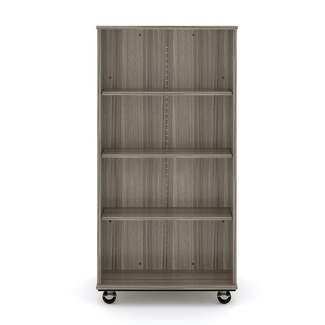 Tot Mate Double - Sided Mobile Bookshelf with 4 Shelves 30"W x 23"D x 60"H (TOT - TMM611A) - SchoolOutlet