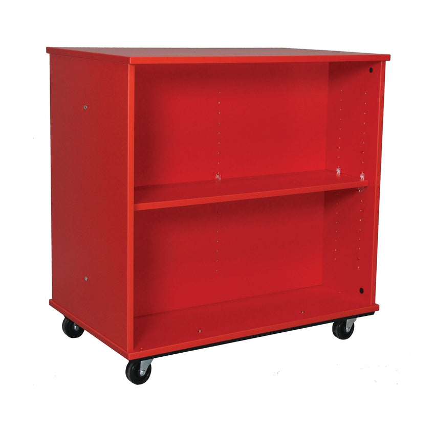 Tot Mate Double - Sided Mobile Bookshelf - 2 Shelves 36"W x 23"D x 36"H (TOT - TMM612A) - SchoolOutlet