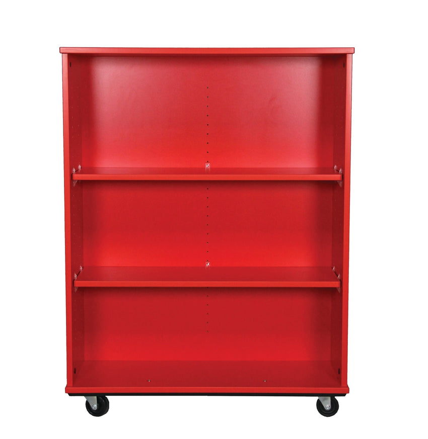 Tot Mate Double - Sided Mobile Bookshelf - 3 Shelves 36"W x 23"D x 48"H (TOT - TMM614A) - SchoolOutlet