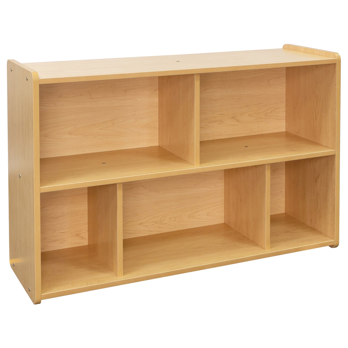 Tot Mate 5 - Compartment Preschool Cube Storage Shelf 46"W x 15"D x 30.5"H Unassemble (TOT - TMS303R) - SchoolOutlet