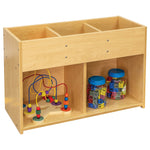 Tot Mate Large Book and Toy Storage Shelf with 3 - Compartment Top Well 36